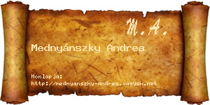 Mednyánszky Andrea névjegykártya