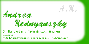 andrea mednyanszky business card