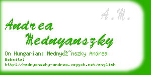 andrea mednyanszky business card